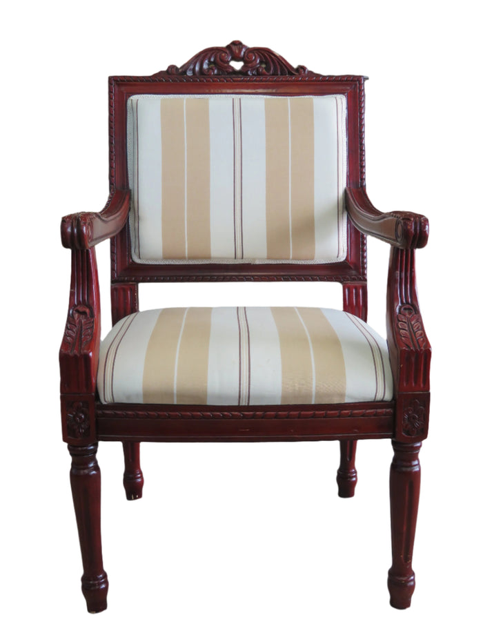 Striped Accent Chair