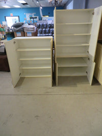 Cream Thermofoil Raised Panel Kitchen Cabinet Set