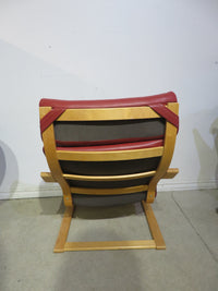 Red Leather Lounge Chair