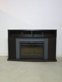 Dark Mantel with Electric Fireplace