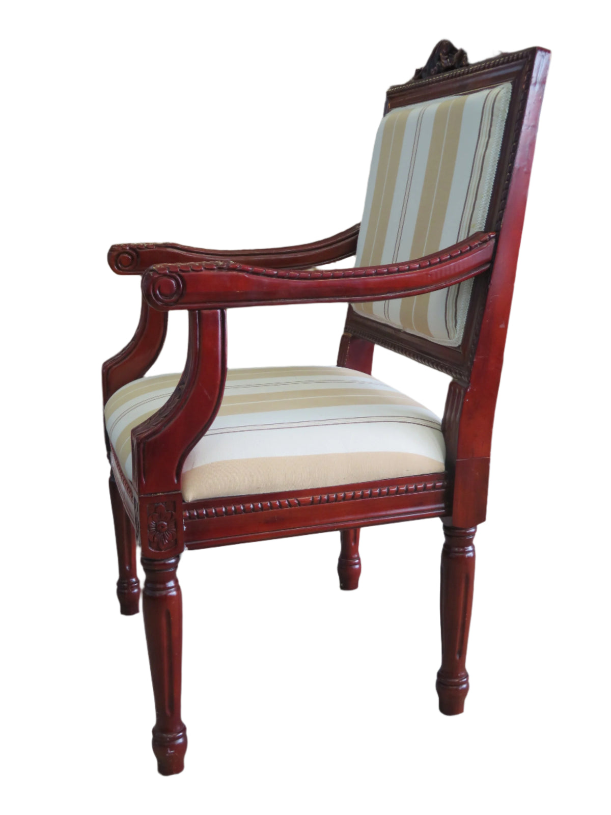 Striped Upholstered Wood Framed Armchair (SET of 2)