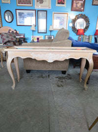 Wood and Glass Console Table