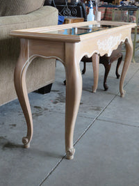 Wood and Glass Console Table