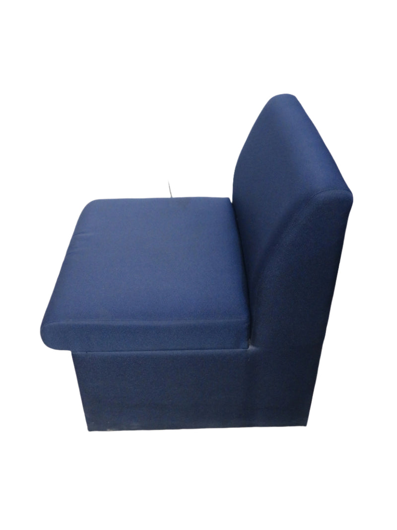 Set of 2 Blue Fabric Chairs