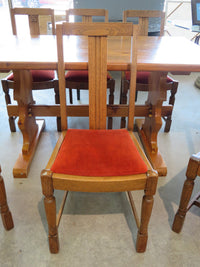 Wood Dining Table with 6 Chairs