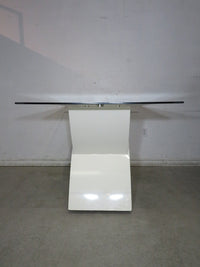 Audna 59" Rectangle White Glass Dining Table