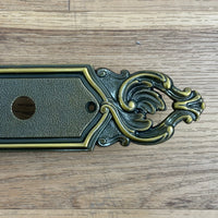 Flat Ornate Door Plate with Knob, 8525U59