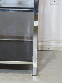 Black 3-Tier Glass TV Stand