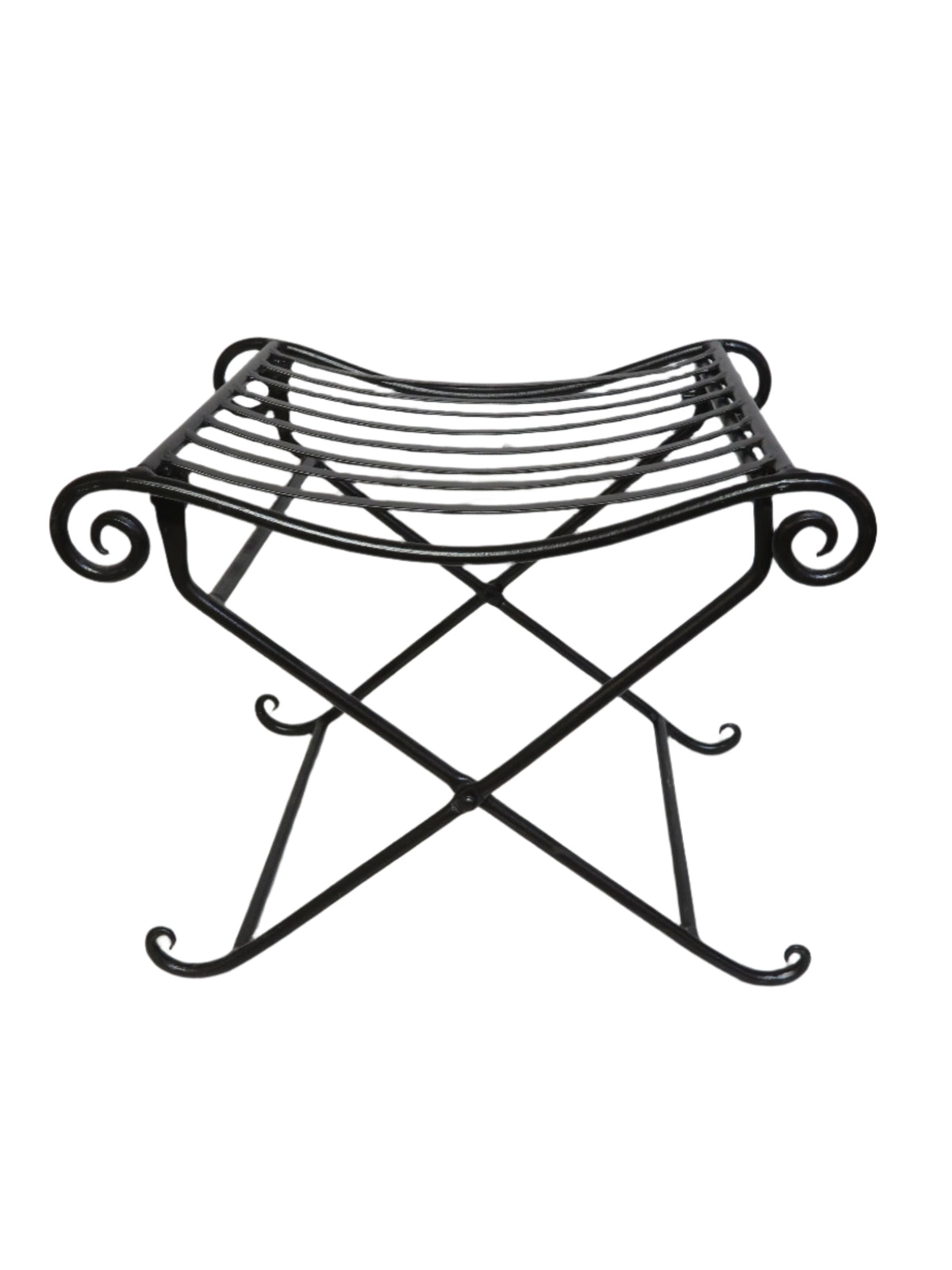 Folding Wrought Iron Stool