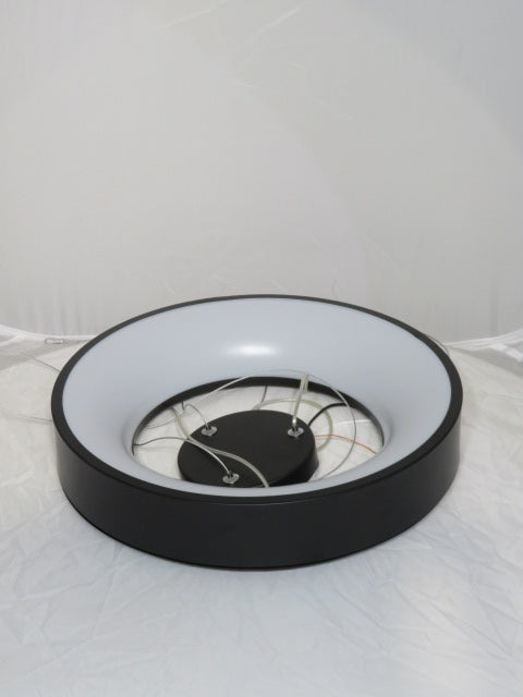 LED Circular Pendant in Matte Black