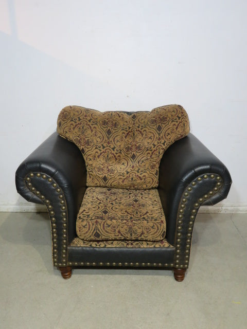Studded Leather Sofa Chair