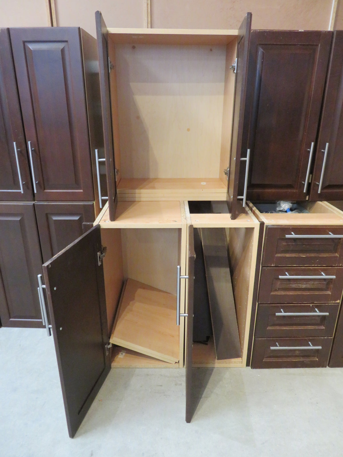 Brown Cabinet Set