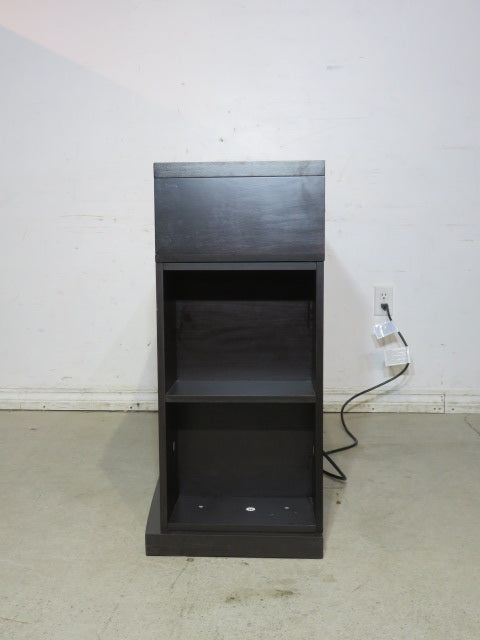 Dark Mantel with Electric Fireplace