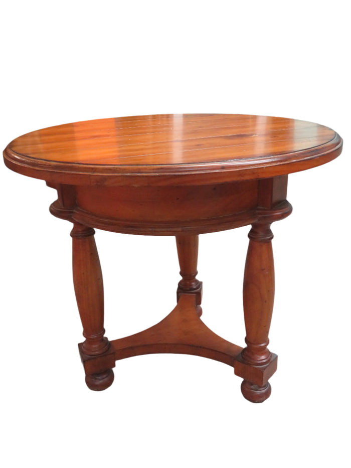 Round Solid Wood Side Table