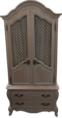 Beige Armoire with Double Drawer Dresser