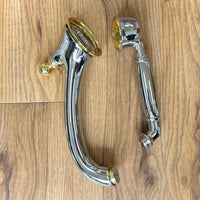 5-Piece Tub Filler Trim Set with Curved Spout, Chrome &  Brass – T5FKL80L-CHBB