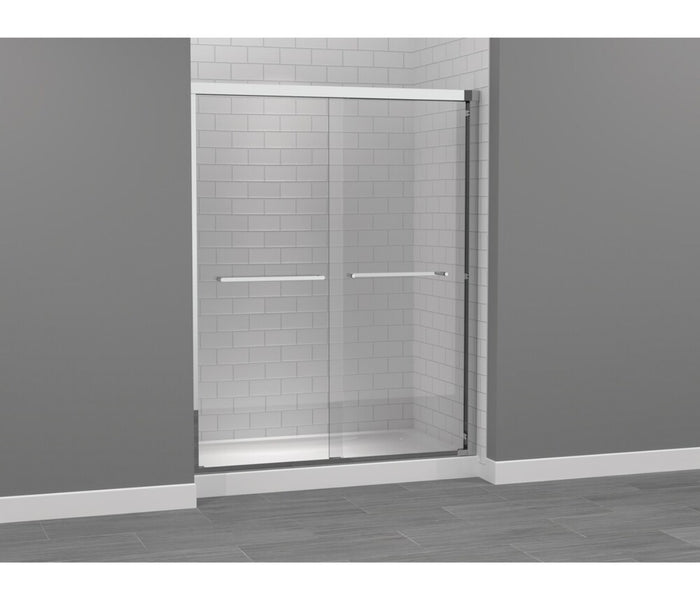 Mirolin Maynor 56" 60" W x 73" H Framed Sliding Bypass Shower Door with Clear Glass, Chrome Trim