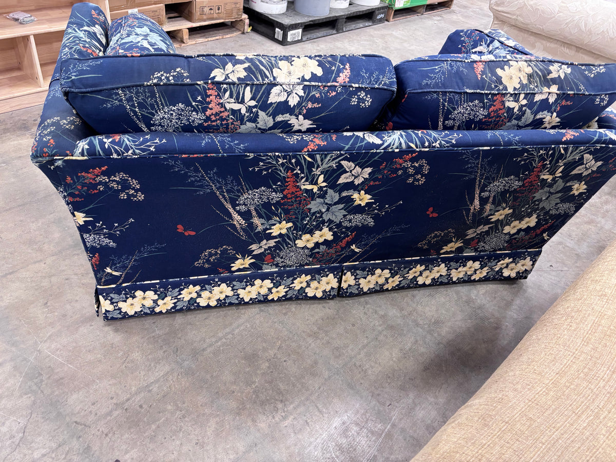 Blue Floral Loveseat