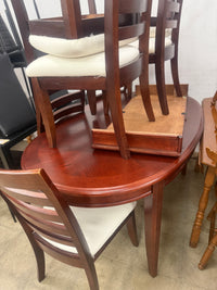 Oval Mahogany Dining Table Set