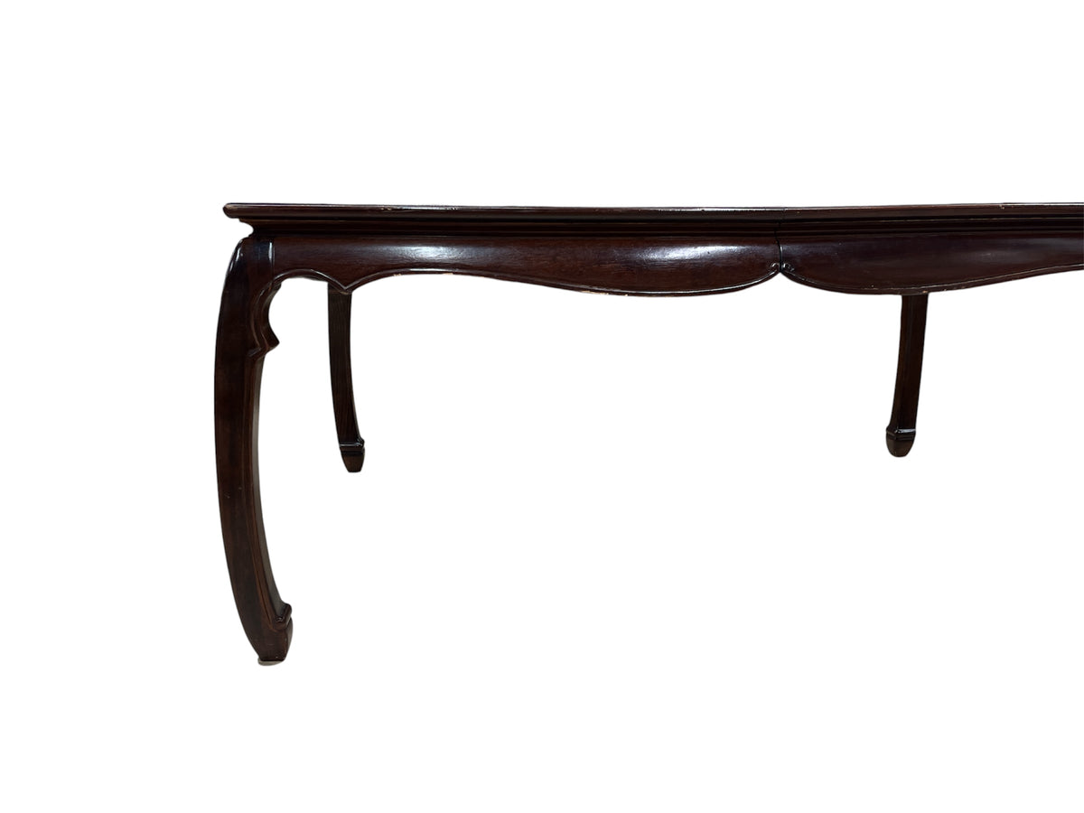 Burl Wood Dining Set with 6 Chairs