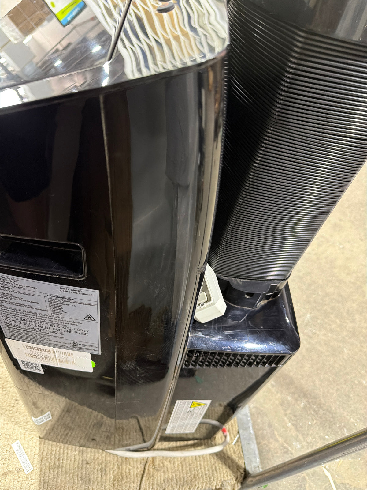 Black Danby 12000 BTU Portable Air Condition with Remote