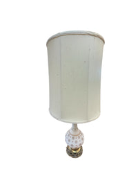 Patterned Table Lamp with Metal Base
