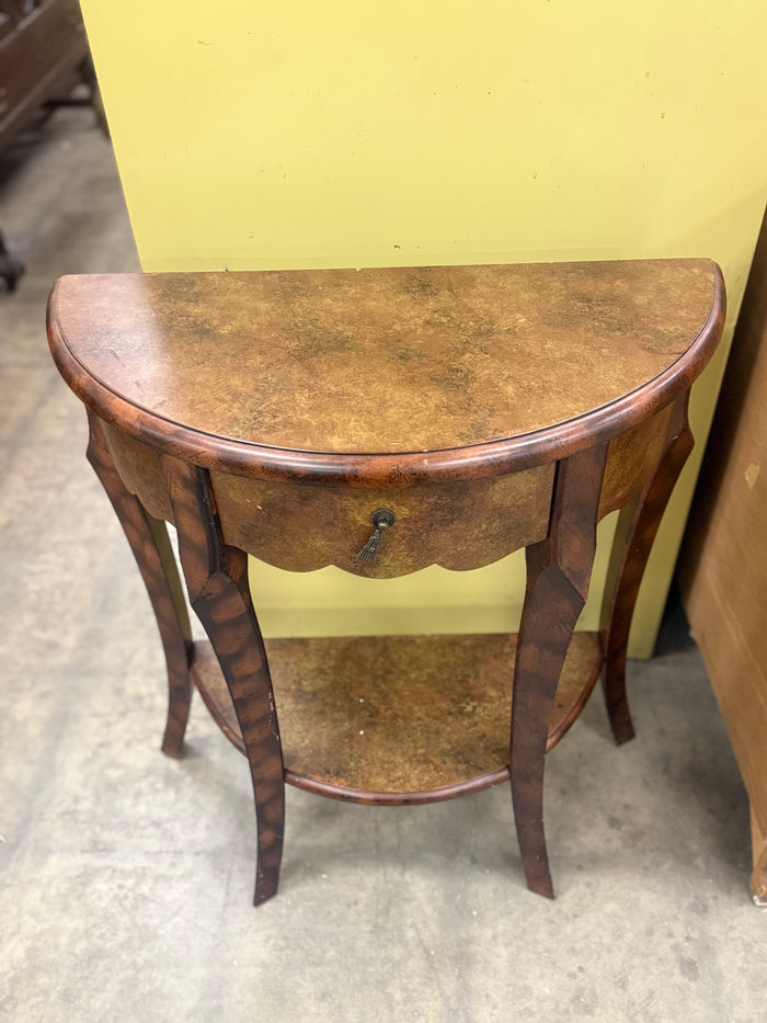 Half Moon Reddish Brown Table