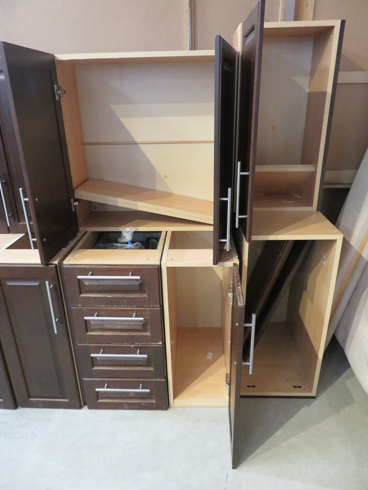 Brown Cabinet Set