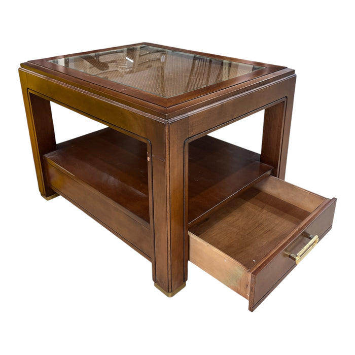 Large Midcentury Wooden Side Table