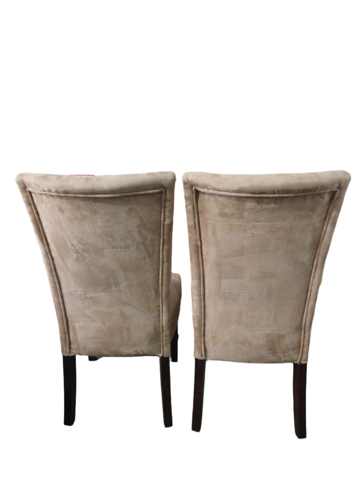 Set of 2 Suede Dining Chairs