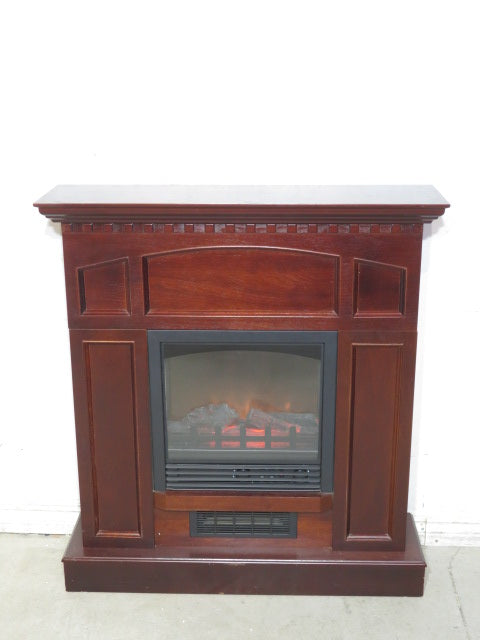 36" Cherry Mantel with Electric Fireplace