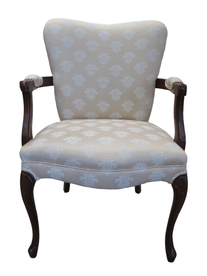 Beige Upholstered Accent Chair