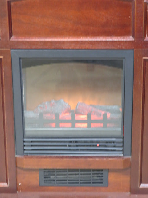 36" Cherry Mantel with Electric Fireplace