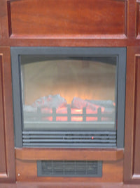 36" Cherry Mantel with Electric Fireplace