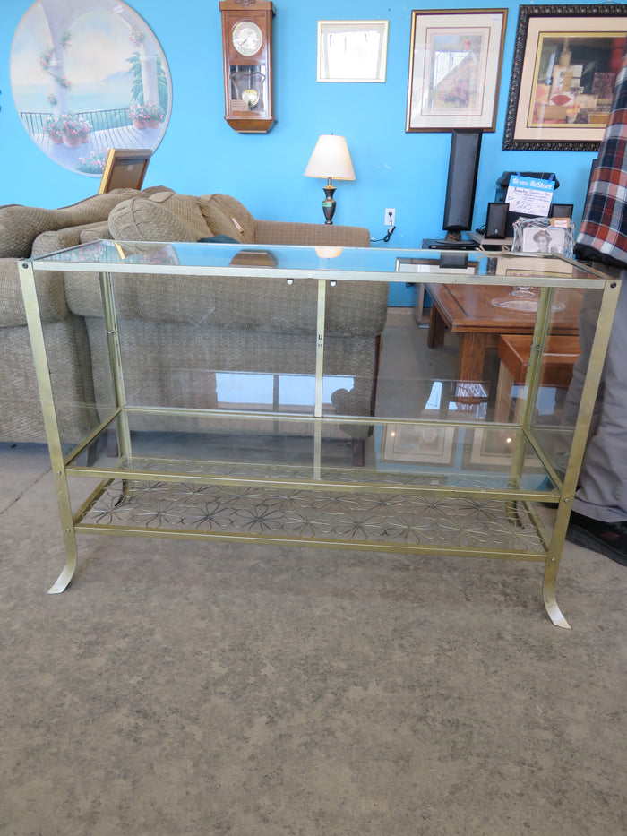 Metal and Glass Console Table