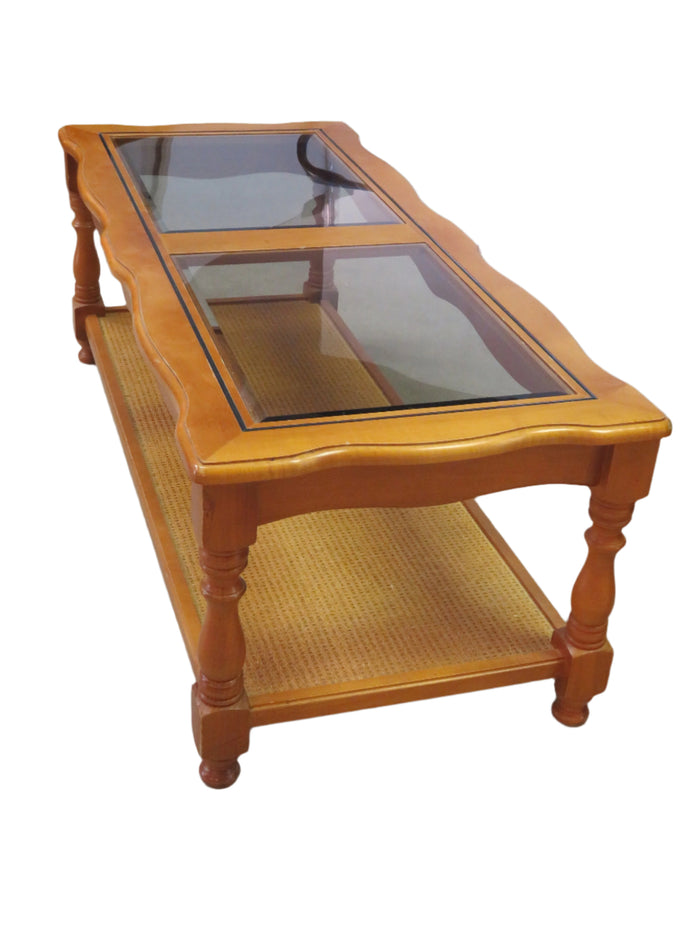 Glass-Top Coffee Table