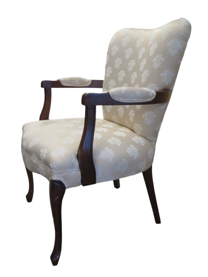 Beige Upholstered Accent Chair