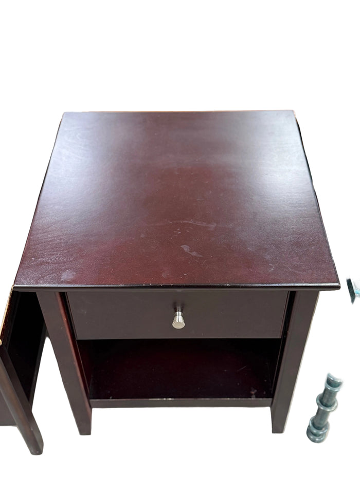 Dark Mahogany Brown Nightstand
