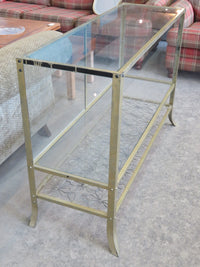 Metal and Glass Console Table