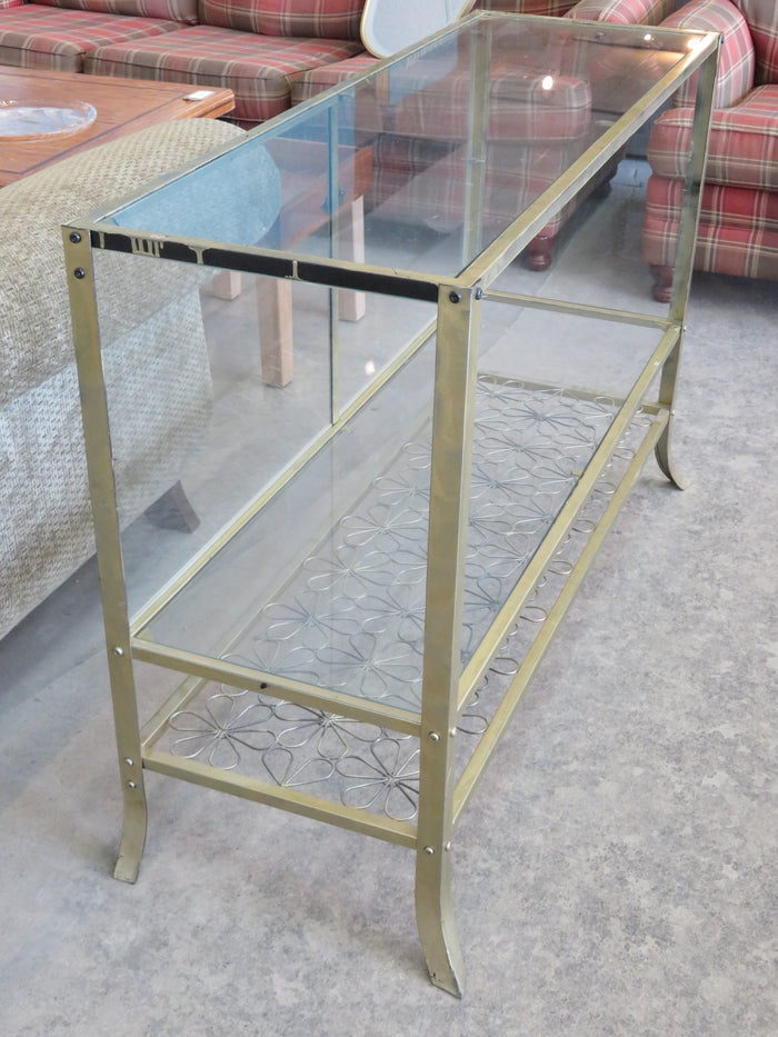 Metal and Glass Console Table
