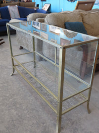 Metal and Glass Console Table