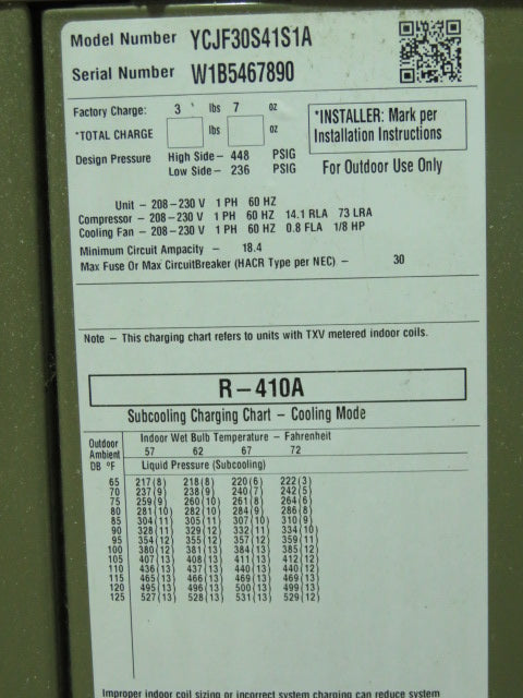 York 2.5 Ton - Home Air Conditioner - Used