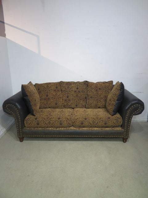 Studded Leather Sofa