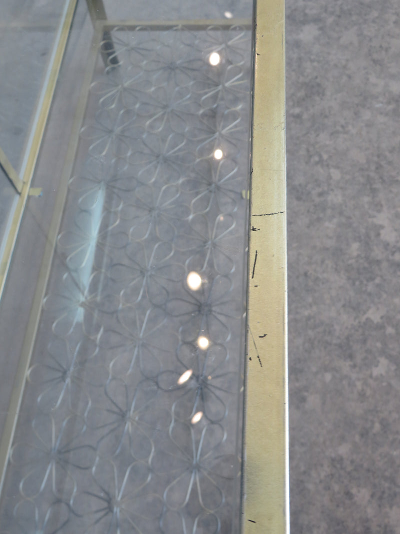 Metal and Glass Console Table