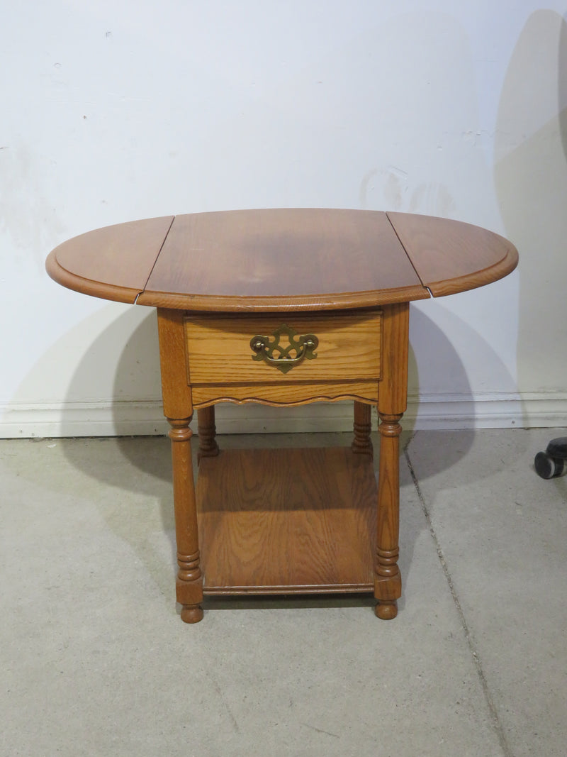 Side Table with Folding Leaf