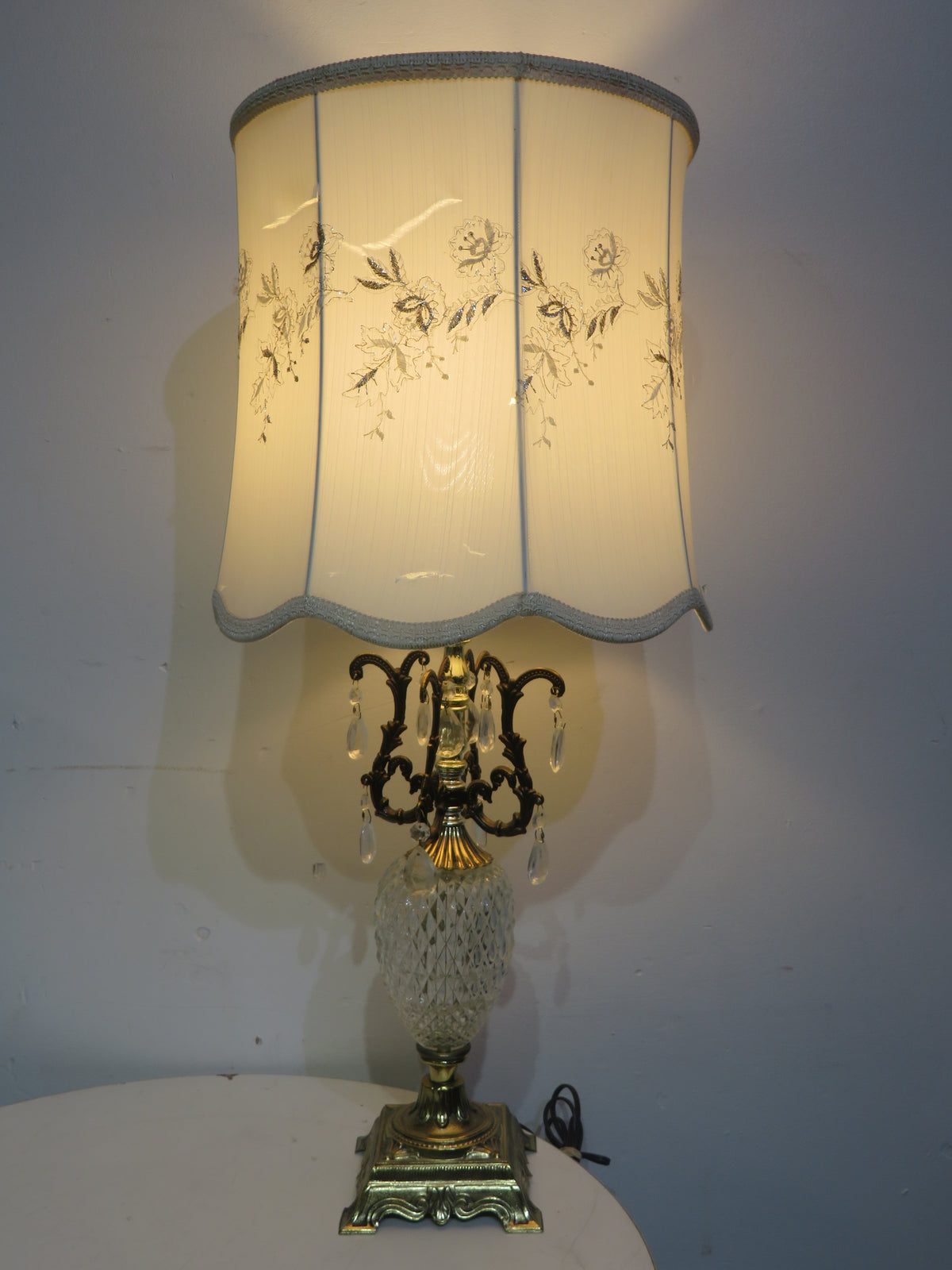 Lamp w/ Floral Shade