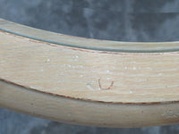Wood End Table with Glass Top