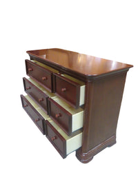 Mahogany-Color 6 Drawer Dresser