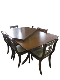 Duncan Phyfe Table with 6 Chairs