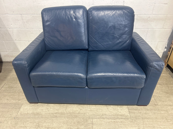 Cobalt Leather Two Seater